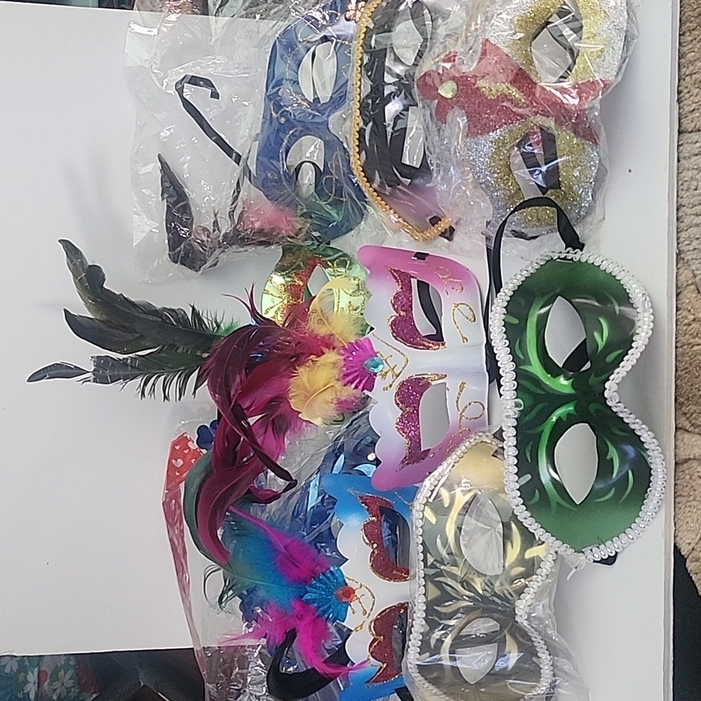 Colorful Masquerade Masks Set Costume